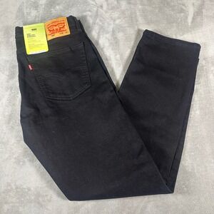 Levis 506 Regular Fit Straight Leg Jeans Mens 36x32 Black Stretch Denim NWT